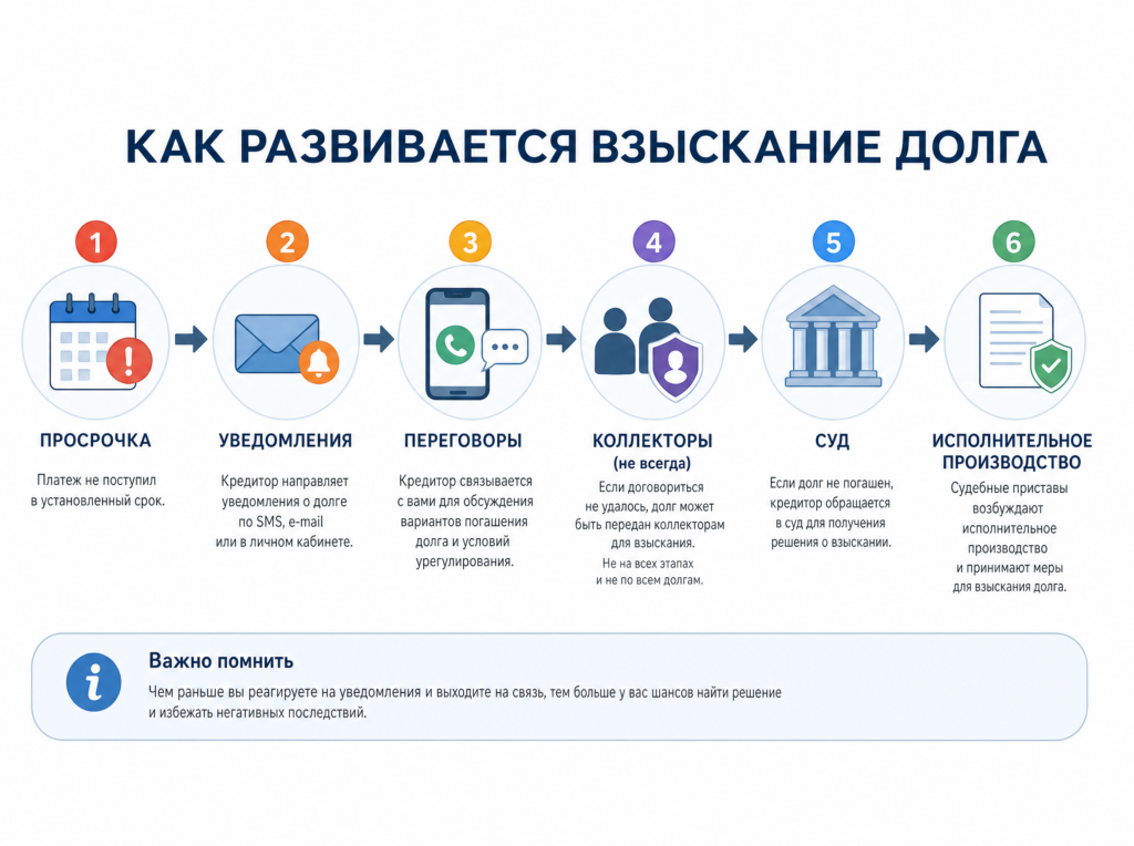 Как развивается взыскание задолженности по микрозайму